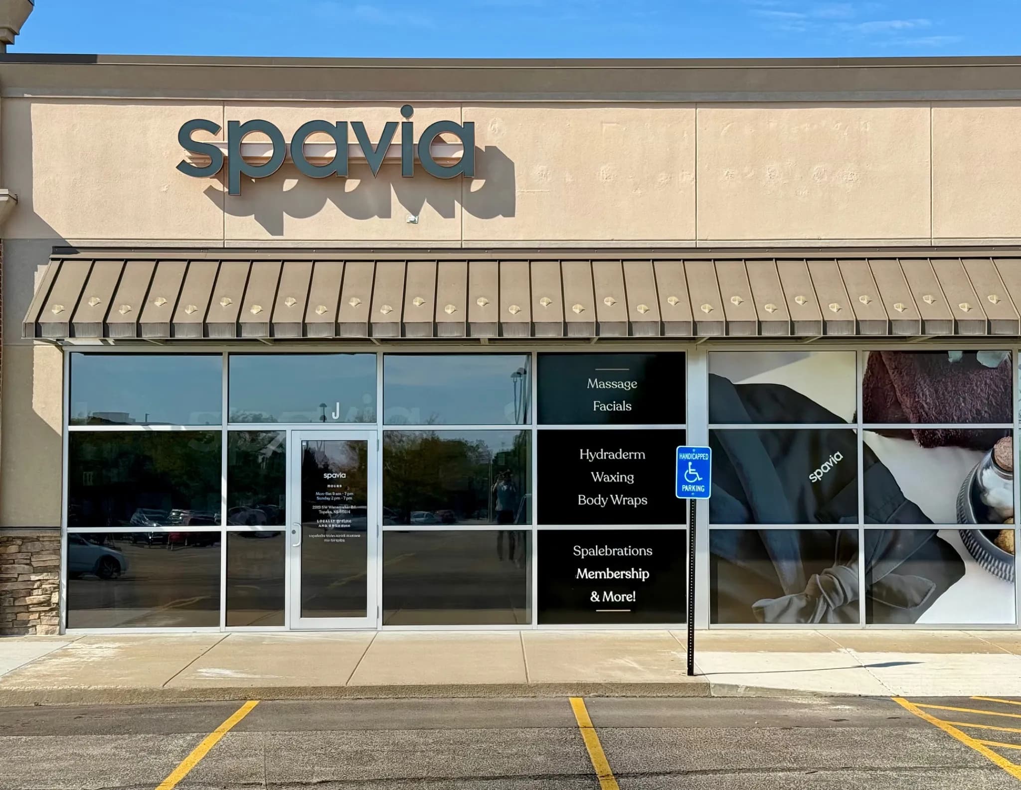 The Spavia Topeka storefront, Suite J, on SW Wanamaker Road