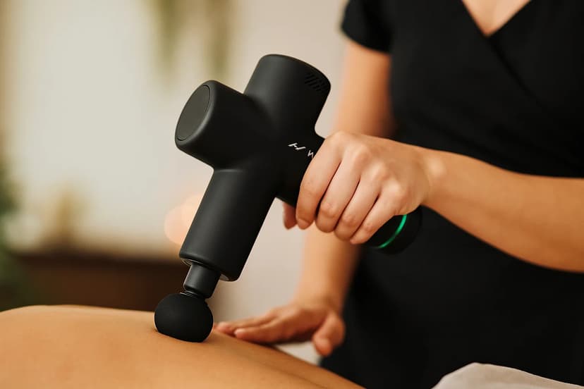 Spavia Staff Member using a tool to massage a customer